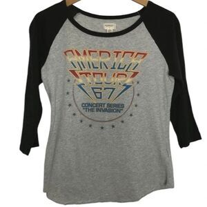 Denim & Supply Ralph Lauren 3/4 Sleeve Shirt America Tour Size Small